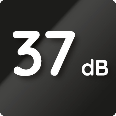 Geräuschlevel 37 dB (A)