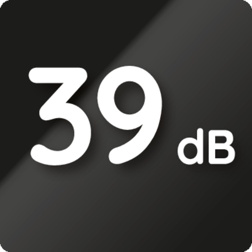 Geräuschlevel 39 dB (A)