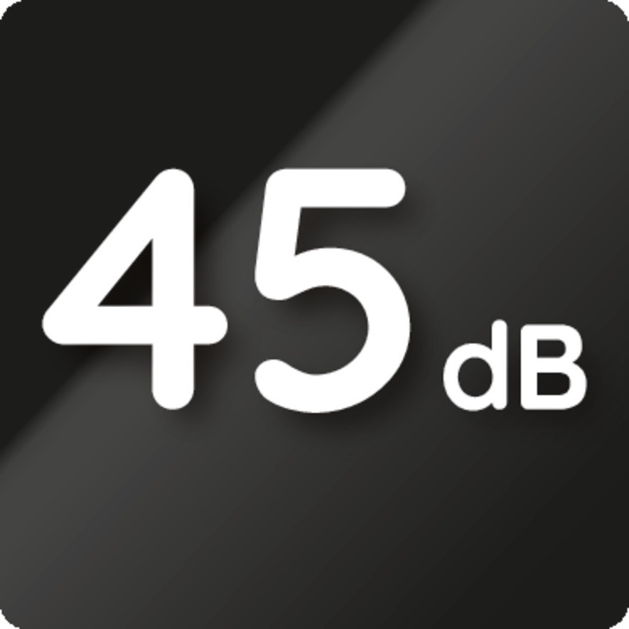 Geräuschlevel 45 dB (A)