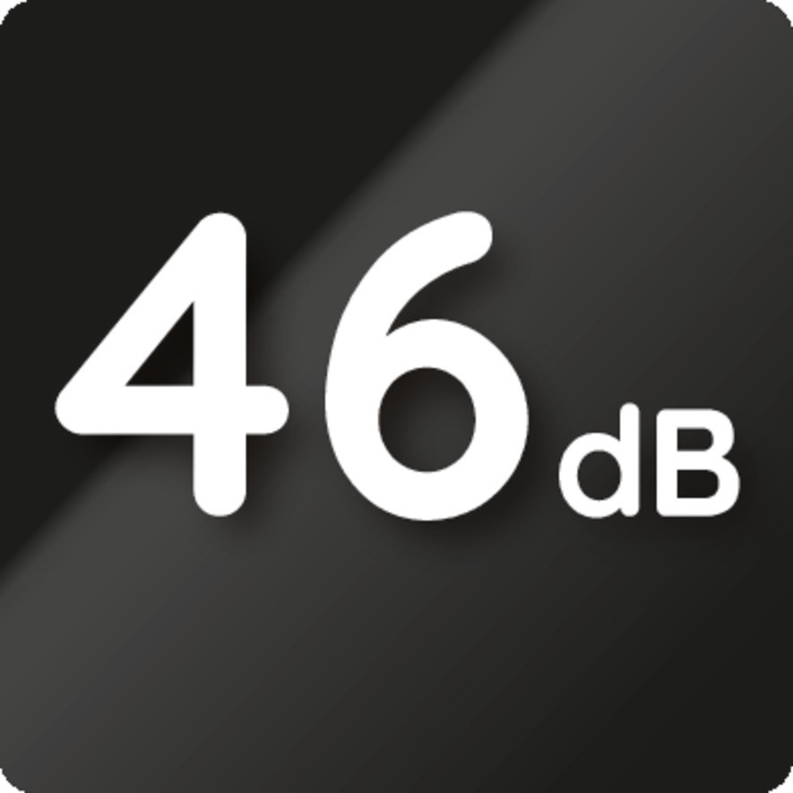 Geräuschlevel 46 dB (A)